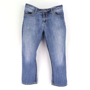 Nine West Jeans Date Night Fit Womens Sz‎ 8 Light Blue Denim Embroidered Pockets